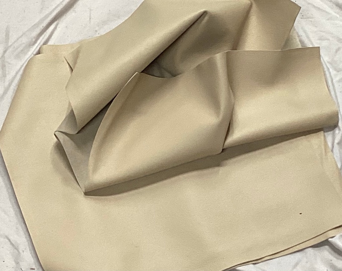 4 Pieces Cream Colored Leather Cowhide Squares. HY793