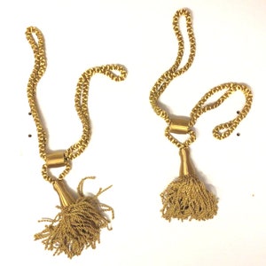Gold Curtain Tiebacks with Tassels - 24 Inch (Set of 12)