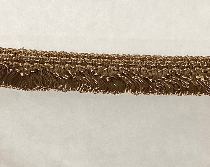 24 Yards Gold 1 3/8 Inc Acetate Loop Fringe. trim. upholstery trim.  EE16