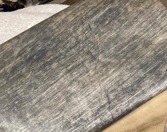 Striation Blue Jean Leather Cowhide: Soft Matte Garment Leather