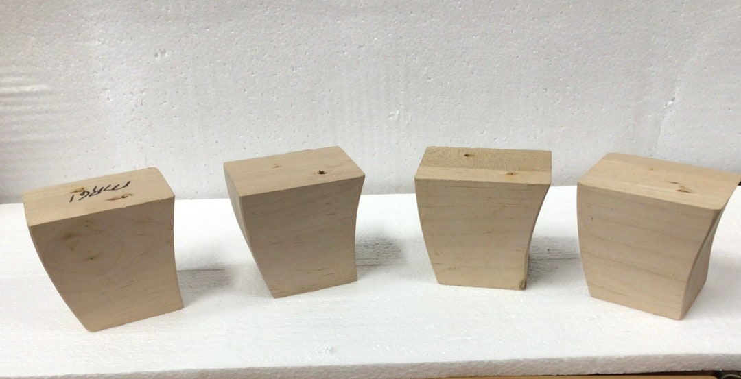 Package of 2 or 4 Unfinished Wooden Furniture Legs, MR61 Etsy