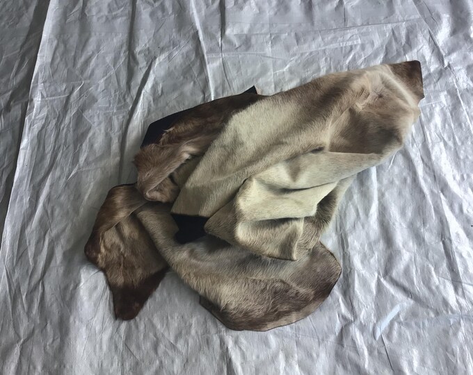 Brown on Brown Hair on Cowhide Side. Leather Hides. Rugs. Upholstery Leather. Crafting Leather, Western. HOH95