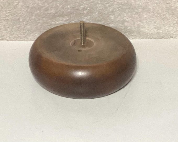 Package of 4 walnut Finish Bun Wooden Chair Feet,  LB2060W