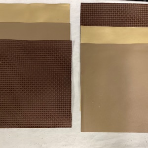 2 Packages  of 6 Leather Cowhide Squares 10x10 Inches. Remnants. Scrap Leather. Crafting Leather. FC2