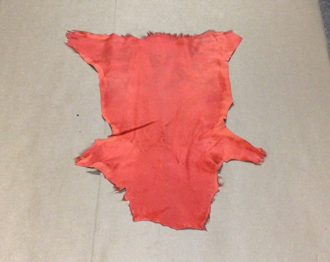 Tomato Red Hair on Kid Goat Hides, Leather Hides,  KID101