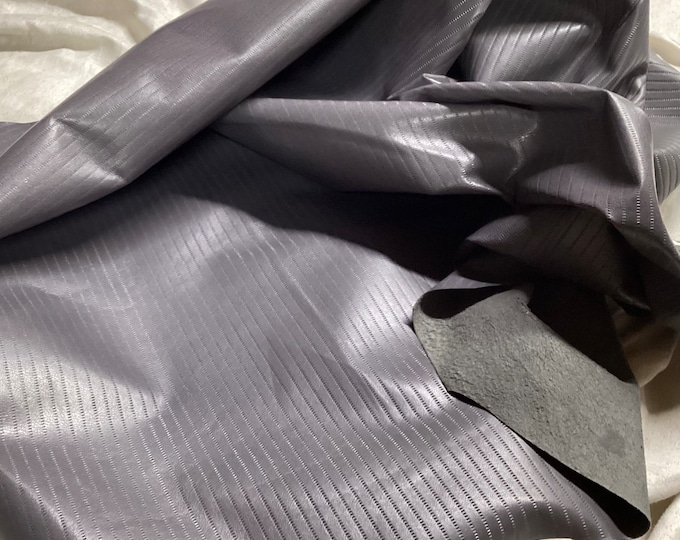 Gray Pinstripe Leather Lambskins OSM20736