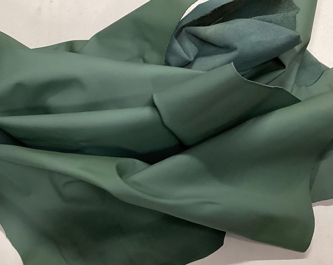 Sage Green Leather Cowhides.  Leather Hides.  Half Hides.  Upholstery Leather, Garment Leather.  Automotive Leather.  BR859