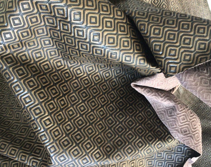 Bronze Embossed Cowhide Leather: 48 sq ft Upholstery Crafting. CL390