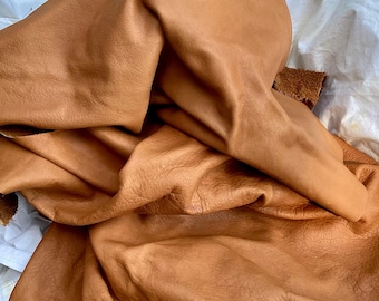 Marmalade Leather Cowhide Side. Crafting, Upholstery, Garment Leather,  RMNT00