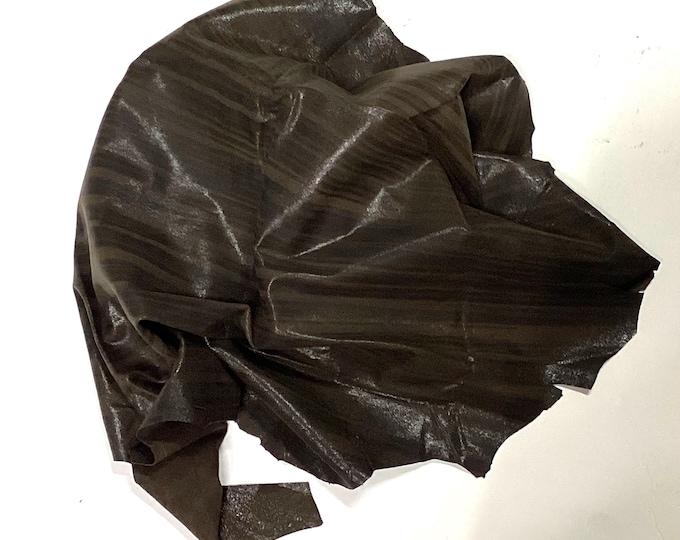 dark brown printed leather lambskin #SLO315