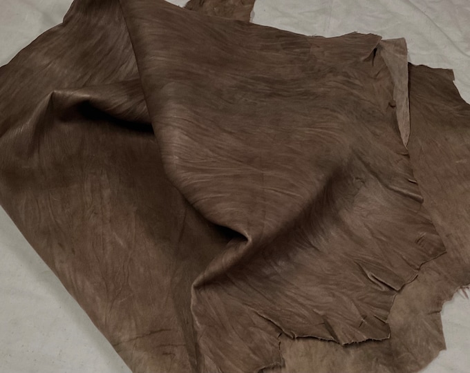 Marbled Brown Leather Lambskins.  OSM40148
