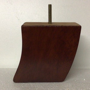 Mahagony Finish Wooden Furniture Legs. #1082. In pkgs of 2 or 4 legs