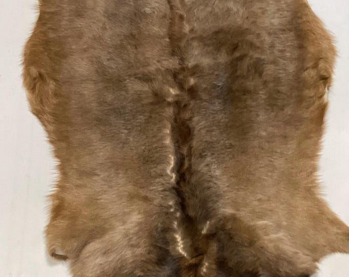 Plush Brown New Zealand Hair on Goatskin. Hides,.  rugs.     NZ58