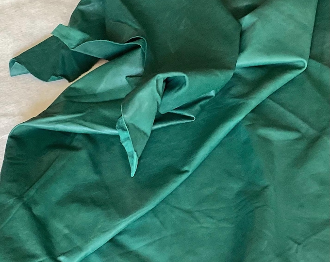 48 square feet Spruce Green Leather Cowhide. Upholstery, Garment, Automotive, 606CL