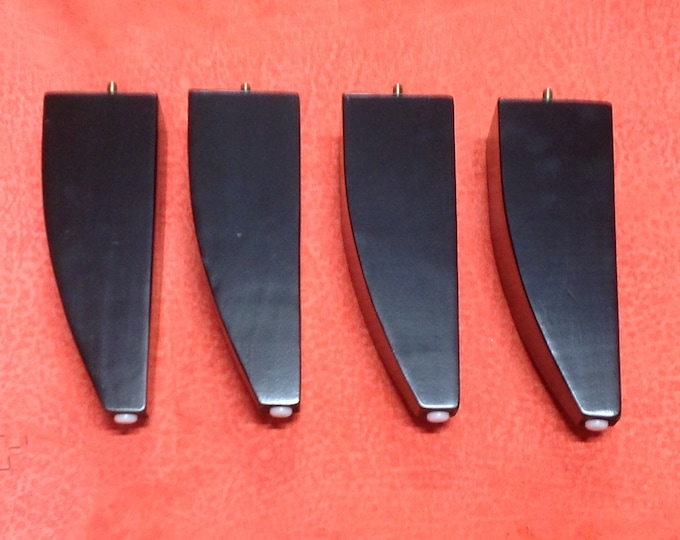 Package of 4 Ebony Wooden Furniture Legs.  #2E12. Chair legs, Sofa legs, Legs