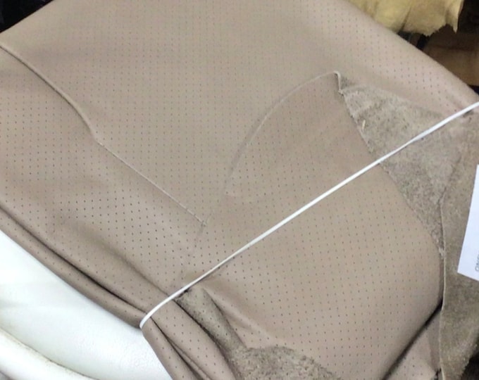 Taupe Perforated Leather Cowhide Partial DD2258