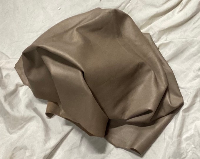 Taupe Leather Lambskin.  Leather Hides.  LAMB8034