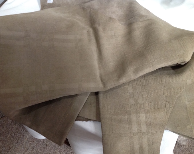 Light Chocolate Embossed Suede Leather Cowhide Partial #DD2138