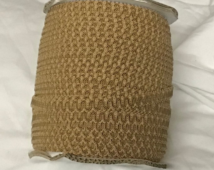 144 Yards Ash Brown 1/2 Inch Scroll GImp   Trim.  Upholstery Trim. Lace.  E14
