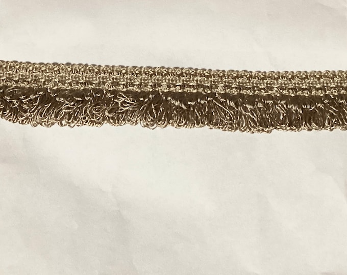 24 Yards Champagne 1 3/8 Inch Loop Fringe. Trim. Upholstery Trim.  C12C