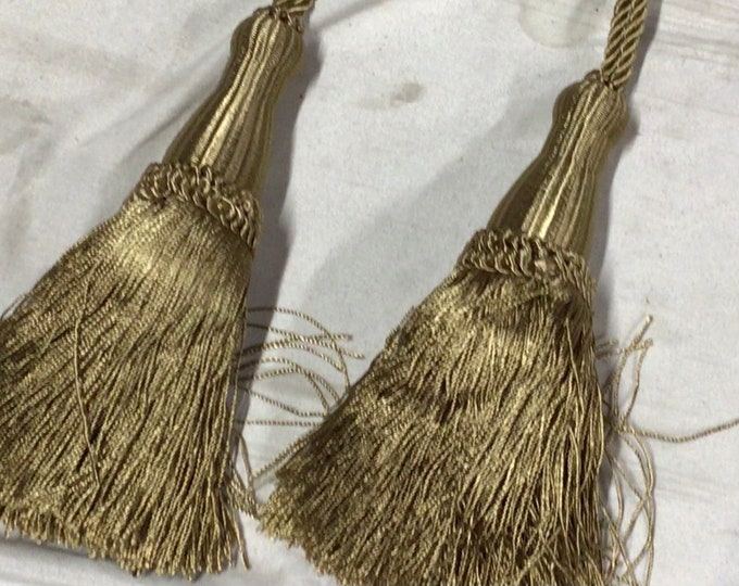 package of 2 Gold 11 Inch Tiebacks E16