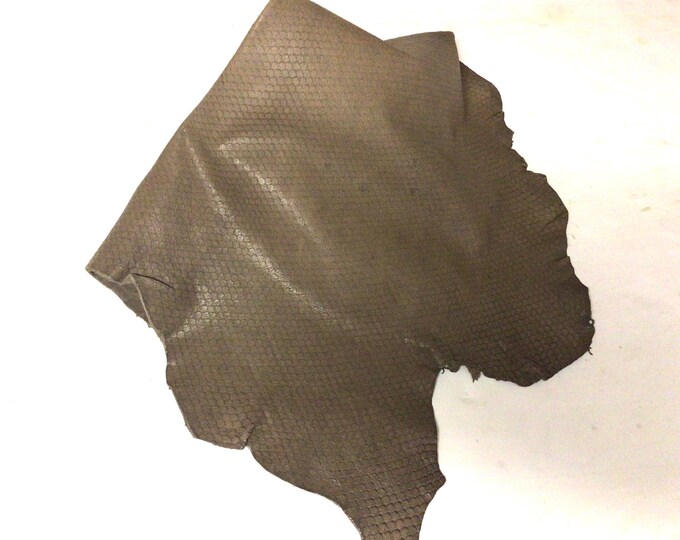 Mink Colored Embossed Snakeskin Leather Lambskin. Leather Hides, Leather. Hides. Gifts. Crafting Leather. OSM1156