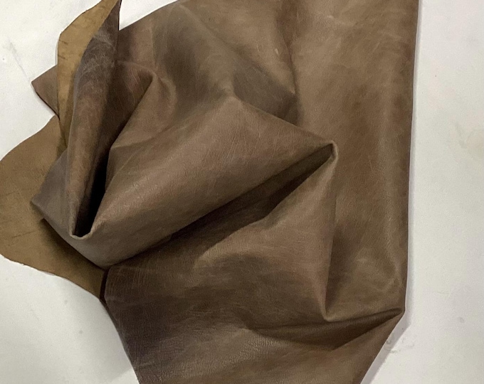 Mink Brown Leather Cowhide Remnants.  Cowhides, leather hides. Crafting Leather.  OSM424