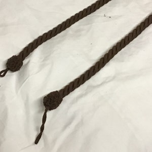 Package of 2 Dark Brown 40 Inch 3/4” Rope Tieback.  TE19