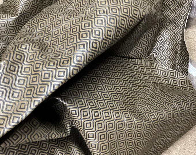 Rustic Brown Embossed Leather Cowhide.  Leather Hides, upholstery Leather. Crafting Leather.  CL52528