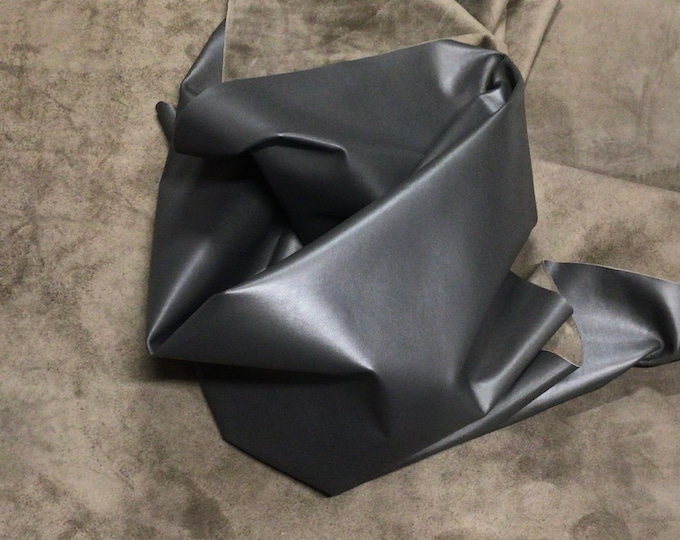 Wrought Iron Gray Leather Cowhide Partials.  Upholstery Leather.  Crafting Leather,  Handbag Leather. 116TOWN