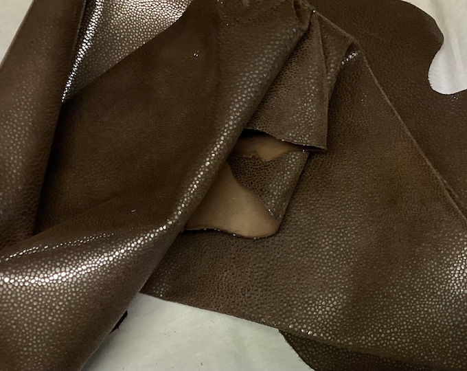 Latte Brown Leather Lambskins.  Leather Hides.  Garment leather.  OSM1547