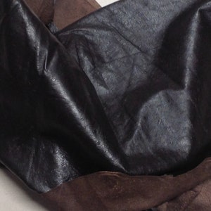 Very Dark Brown Embossed Ostrich Leather Lambskin #SLO352