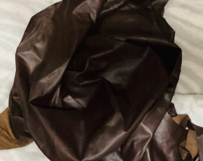 58 square feet Dark Brown Leather Cowhide.  DEAL13