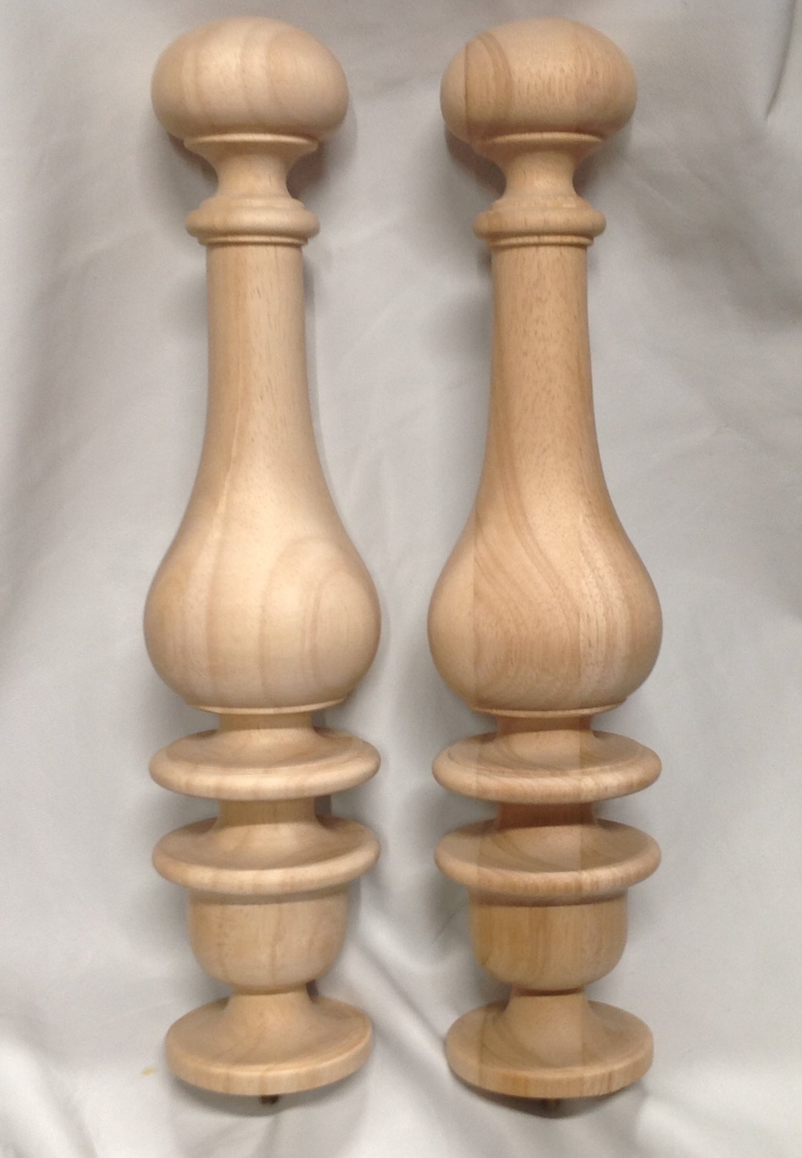Package of 2 Unfinished Wooden Bedpost Finials 16 inch FN16 Etsy