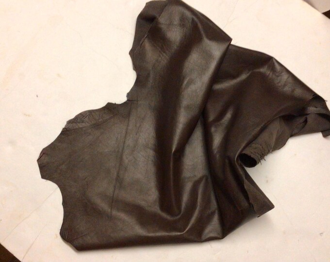 Dark Brown Leather Lambskins,  Leather Hides,  crafting Leather.  OSM1828