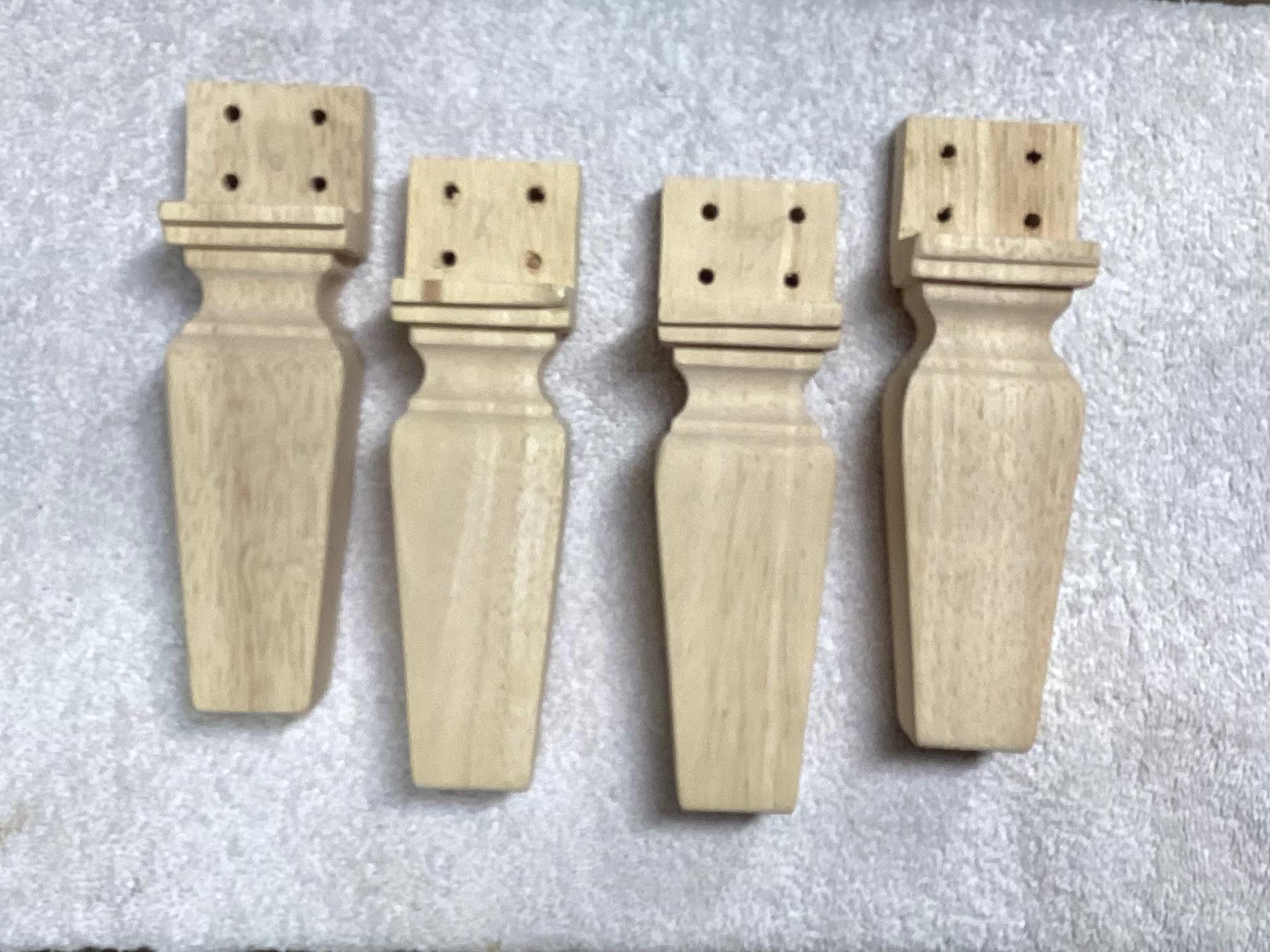 Package of 4 Square Tapered Block Style Furniture Legs Unfinished. MR46 Etsy