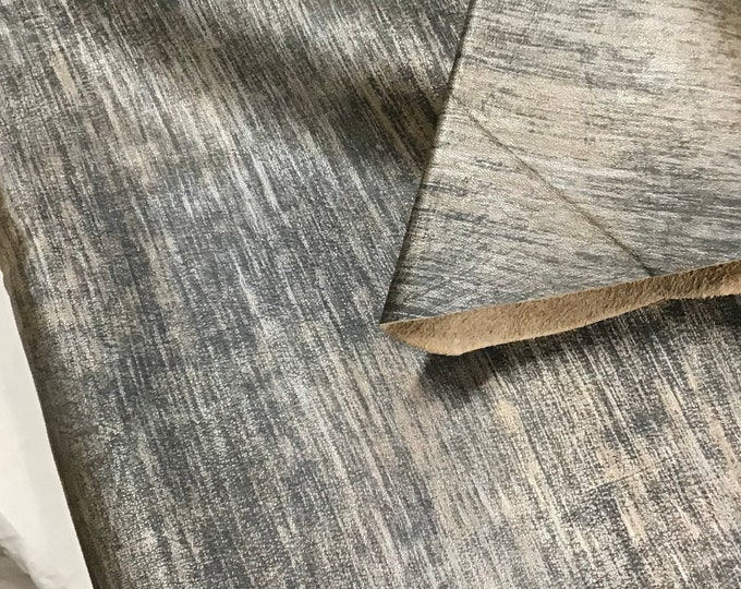 Metallic Blue Jean Leather Cowhide Partial #DD2677