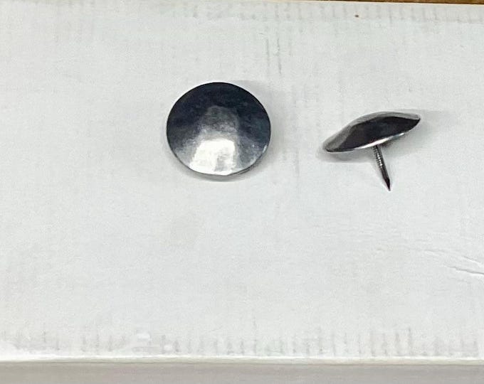 50 Glazed Pewter Decorative Nails. Upholstery Tacks.  Nails.  112c