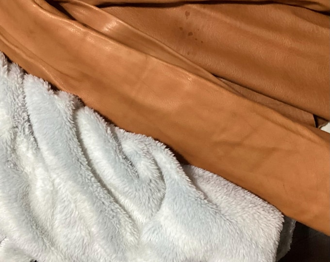 Russet Brown Leather Cowhides, Soft Pliable Upholstery, Crafting Leather (1.0-1.2mm) DEAL16