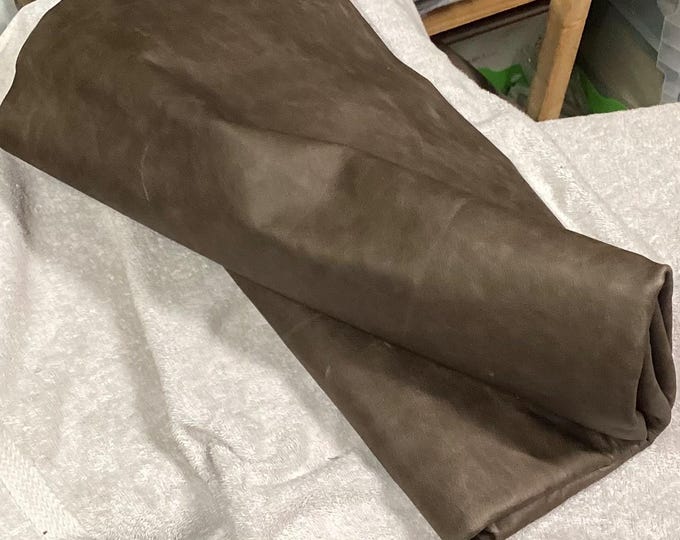 Earth Brown Leather Cowhide Partial.   Leather Remnants.  Upholstery Leather.  Crafting Leather.  Automotive leather.   BR36