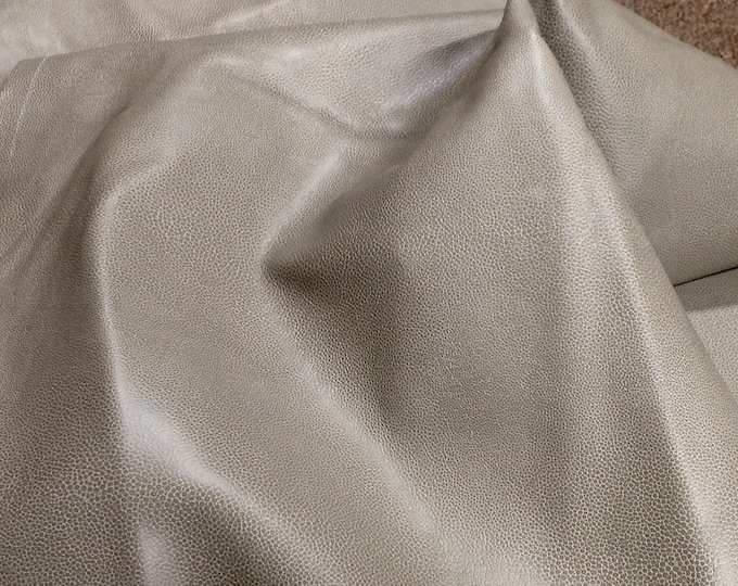 Light Taupe Pebble Grain Leather Cowhide Partial In Package of 2 . DD4057