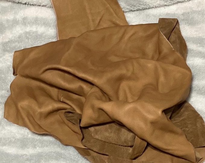 Chamois Leather Cowhide Remnant.  SCR16