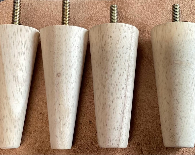 4 inch unfinished Maple Furniture Legs,  Wooden Legs.  LT4208U