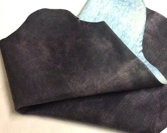 Distressed Purple Leather Lambskins. Leather Hides,  crafting Leather, Gifts.  OSM1818