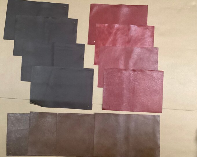 12 pieces Leather Cowhide Rectangles.  HY799