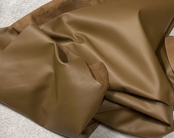 Tobacco Brown Cowhide Leather Remnants: Upholstery, Garments, Handbags