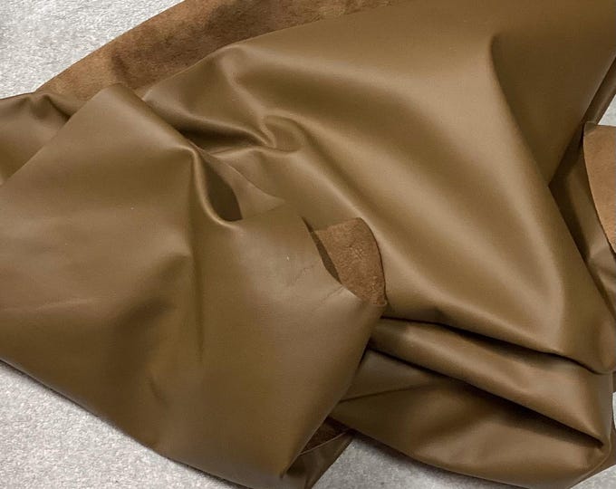 Tobacco Brown Leather Cowhide Remnants. Upholstery Leather. Garment Leather. Handbag Leather. Cowhide Leather. 1/2 Hides.  TOWNA4103