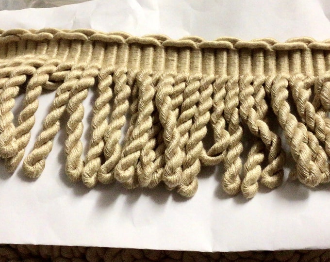 3 Inch Beige Bullion Fringe 18 Yards. upholstery trim.  trim.  C03