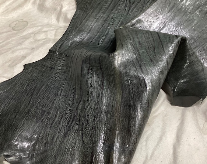 Distressed,Gray Leather Goatskin.  OSM20595