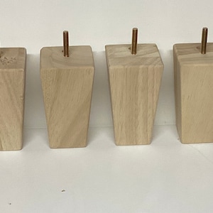 Unfinished Wooden Tapered Furniture Legs. Chair Risers. Sofa Legs.  LQ5028